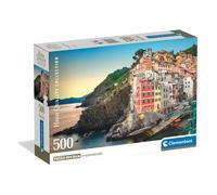 Clementoni - Puzzle Adulto 500 Piezas Collection Riomaggiore Coastclementoni - Puzzle Adulto Compact Box, 35576