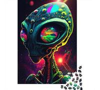 Rompecabezas de 500 Piezas de Alien para Pintar, para Adultos, Adolescentes y Rompecabezas de Madera. Juegos Familiares 500 Piezas (52x38cm)