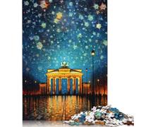 Rompecabezas de 500 Piezas de Berlín, Rompecabezas creativos Cuadrados de Madera para Adultos, 500 Piezas (52 x 38 cm)