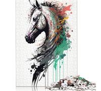 Rompecabezas de 500 Piezas de Caballo I para Adultos, Rompecabezas de Madera, Juego Intelectual, 52 x 38 cm