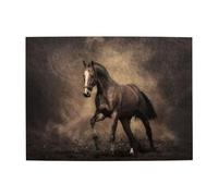 Rompecabezas de 500 Piezas de café y Caballo Corriendo para Adultos. Rompecabezas de Madera para Adultos Mayores.