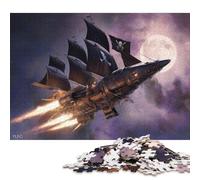 Rompecabezas de 500 Piezas de Calavera y Velas Piratas de Aether para Adultos, Rompecabezas para Adultos y Adolescentes de 12 años en adelante, 500 Piezas (52 x 38 cm) <