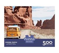 Rompecabezas de 500 Piezas de Colorado Road Trip VW Van para Adultos, Rompecabezas de Madera, Juego desafiante, 500 Piezas (52 x 38 cm)