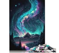 Rompecabezas de 500 Piezas de Galaxia Colorida 1 para Adultos, Rompecabezas de Madera difíciles, Juguetes de Entretenimiento Familiar, 52 x 38 cm