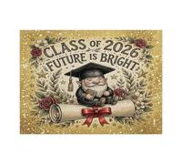 Rompecabezas de 500 piezas de gnomo de graduación para adultos, rompecabezas de madera para diploma de graduación, decoraciones de patrón de clase de 2026 para entretenimiento en el hogar