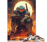 Rompecabezas de 500 Piezas de Guerreros mecánicos en Batalla para Adultos, Rompecabezas de Madera, Juegos educativos para niños, 500 Piezas (52 x 38 cm)