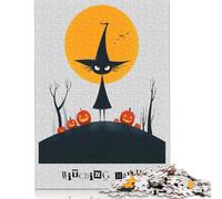 Rompecabezas de 500 piezas de "La Hora de las Brujas": adorables rompecabezas de Halloween con tema de brujas para adultos y adolescentes (52 x 38 cm)