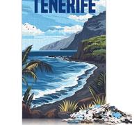 Rompecabezas de 500 Piezas de la Isla de Tenerife, España. Rompecabezas de Madera para Adultos. Juego desafiante. 500 Piezas (52 x 38 cm).