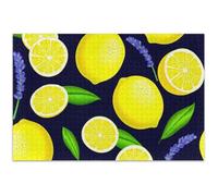 Rompecabezas de 500 piezas de limones amarillos para adultos, elefantes blancos, regalos para hombres, decoración artística única, pintura, 20.5 x 14.9 pulgadas
