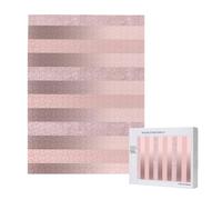 Rompecabezas de 500 Piezas de Madera, Juguete Familiar para Adultos y Adolescentes,Elegante Raya Rosa ruborizada con Brillo Dorado Rosa