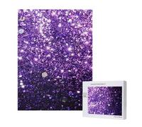 Rompecabezas de 500 Piezas de Madera, Juguete Familiar para Adultos y Adolescentes,Hermoso Brillo Morado