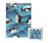 Rompecabezas de 500 Piezas de Madera, Juguete Familiar para Adultos y Adolescentes,Pingüino de polígono Abstracto