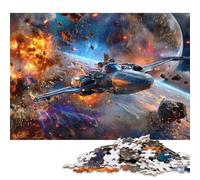 Rompecabezas de 500 Piezas de Nave Espacial de Batalla galáctica en acción para Adultos y Adolescentes Adolescentes, Hombres y Mujeres. 500 Piezas (52 x 38 cm).