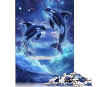 Rompecabezas de 500 Piezas de Orca y Ballena asesina para Adultos y Adolescentes, Juegos educativos para el hogar, Juguetes de Bricolaje, 500 Piezas (52 x 38 cm)