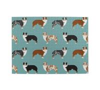 Rompecabezas de 500 Piezas de pastores australianos para Adultos: Rompecabezas de Madera para Adultos Mayores