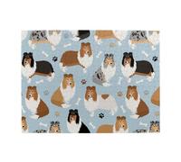 Rompecabezas de 500 Piezas de Rough Collie Paws and Bones para Adultos: Rompecabezas de Madera para Adultos Mayores