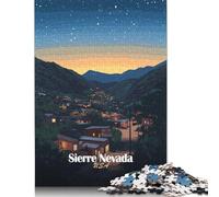 Rompecabezas de 500 Piezas de Sierra Nevada Night Sky para Adultos, Rompecabezas de Madera, Juego Educativo para niños, 500 Piezas (52 x 38 cm)