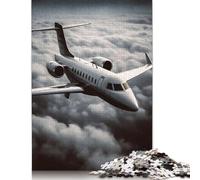 Rompecabezas de 500 Piezas de un avión Privado en Vuelo para Adultos y Adolescentes. Rompecabezas de Madera, Regalo de Nochebuena. 500 Piezas (52 x 38 cm).