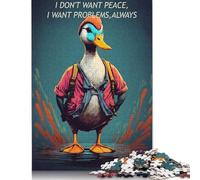 Rompecabezas de 500 Piezas de un Lindo Pato barrigón para Adultos y Adolescentes. Rompecabezas de Madera para divertirse en Familia y Jugar en la Noche. 500 Piezas (52 x 38 cm).