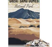 Rompecabezas de 500 Piezas del Parque Nacional Great Sand Dunes para Adultos, Rompecabezas para Adultos, Juegos educativos para el hogar, Juguetes de Bricolaje, 500 Piezas (52 x 38 cm)