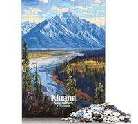 Rompecabezas de 500 Piezas del Parque Nacional Kluane, Canadá, para Adultos y niños. Rompecabezas de Madera, Juegos educativos (52 x 38 cm).