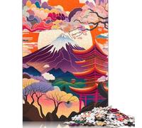 Rompecabezas de 500 Piezas, diseño japonés Abstracto, Colorido, Creativo, Cuadrado, de Madera, para Adultos, 52 x 38 cm.