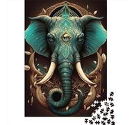 Rompecabezas de 500 Piezas Elefante Poderes Mágicos Rompecabezas Creativos Cuadrados de Madera para Adultos 500 Piezas (52x38cm)