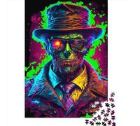 Rompecabezas de 500 Piezas Gangster Zombie Neon Color1 Rompecabezas de Madera Juguetes educativos 500 Piezas (52x38cm)