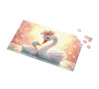 Rompecabezas de 500 piezas Love In The Water: A Swan Family - Rompecabezas de 500 piezas para adultos (300 piezas)