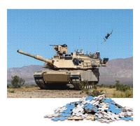 Rompecabezas de 500 Piezas M1 Abrams Square para Adultos y Rompecabezas de Madera para decoración del hogar (52 x 38 cm)