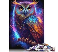 Rompecabezas de 500 Piezas Nebula Owl V2, Rompecabezas creativos Cuadrados de Madera para Adultos, 52 x 38 cm