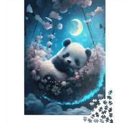 Rompecabezas de 500 Piezas Panda pacífico Rompecabezas de Madera Cuadrados creativos para Adultos 500 Piezas (52x38cm)