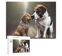 Rompecabezas de 500 piezas para adolescentes, adorable rompecabezas de besos de perro para adultos, juegos relajantes, mejora la memoria, regalos para amigos y familiares, 500 piezas