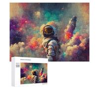 Rompecabezas de 500 piezas para adolescentes, astronautas cósmicos, aventuras, 12 juegos de relajación, desafío difícil, regalos únicos para cumpleaños y Navidad, 500 piezas