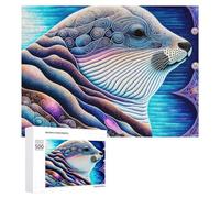 Rompecabezas de 500 piezas para adolescentes, ballenas, paisajes de ensueño, rompecabezas para adultos, juegos familiares, carreras de velocidad de mano para cumpleaños, Navidad, 500 unidades