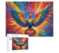 Rompecabezas de 500 piezas para adolescentes, coloridas obras de arte de Phoenix, rompecabezas para adultos, juegos relajantes, mejora la memoria, regalos para amigos y familiares, 500 unidades