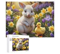 Rompecabezas de 500 piezas para adolescentes, conejito de Pascua y patito para adultos, juego práctico pero divertido y divertido como regalo para toda la familia, 500 piezas