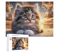 Rompecabezas de 500 piezas para adolescentes, copo de nieve, gatito, puesta de sol, para adultos, juego práctico pero divertido y divertido como regalo para toda la familia, 500 piezas