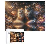 Rompecabezas de 500 piezas para adolescentes, gatos mágicos, fantasía, obras de arte, juguetes de bricolaje, una obra de arte como regalo para toda la familia, 500 piezas