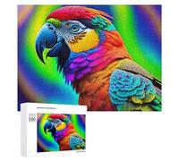 Rompecabezas de 500 piezas para adolescentes, impresión artística colorida de loros, 3 juegos de relajación, desafío difícil, regalos únicos para cumpleaños y Navidad, 500 unidades