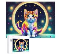 Rompecabezas de 500 piezas para adolescentes, portal cósmico de gatitos, juguete para decoración de pared, difícil, duro, único, regalos de cumpleaños y Navidad, 500 unidades