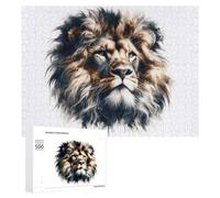 Rompecabezas de 500 piezas para adolescentes, rey león salvaje, impresión artística para adultos, juegos familiares, carreras de velocidad de mano para cumpleaños, Navidad, 500 piezas