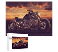 Rompecabezas de 500 piezas para adolescentes, rompecabezas de motocicleta, puesta de sol, aventura para adultos, juego práctico, difícil interacción entre padres e hijos, 500 piezas