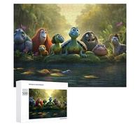 Rompecabezas de 500 piezas para adultos, adolescentes, aventuras en la selva, dinosaurios, amigos, rompecabezas para adultos, juego práctico, corte de precisión, interacción entre padres e hijos, 500