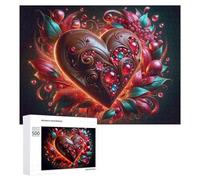 Rompecabezas de 500 piezas para adultos, adolescentes, decoración de corazón, para adultos, juego práctico, corte de precisión, interacción entre padres e hijos, 500 piezas