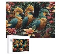 Rompecabezas de 500 piezas para adultos, adolescentes, loros tropicales, paraíso, rompecabezas para adultos, juego práctico, corte de precisión, interacción entre padres e hijos, 500 piezas