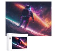 Rompecabezas de 500 piezas para adultos, aventura de astronauta espacial, 2 rompecabezas para adultos, juguetes de bricolaje, decoración del hogar, difícil y desafiante, 500 piezas