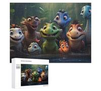 Rompecabezas de 500 piezas para adultos, aventura de dinosaurios en la selva, rompecabezas para adultos, juguetes de bricolaje, decoración del hogar, difícil y desafiante, 500 piezas