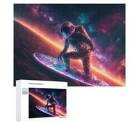 Rompecabezas de 500 piezas para adultos, aventura de surf espacial, rompecabezas de 12 para adultos, juegos de relajación para diversión familiar, ideal como regalo, 500 piezas