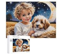 Rompecabezas de 500 piezas para adultos, aventura nocturna con cachorro, juego familiar, difícil y difícil como regalo para toda la familia, 500 piezas